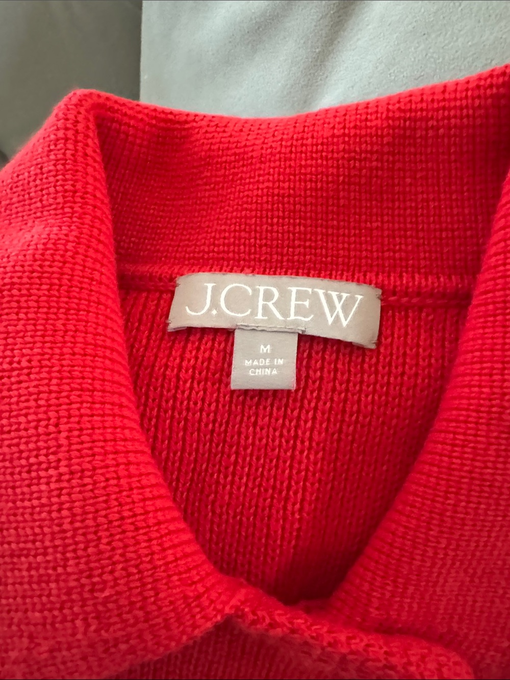 J. Crew Bright Red Double-Breasted Knit Jacket - Picture 2 of 7